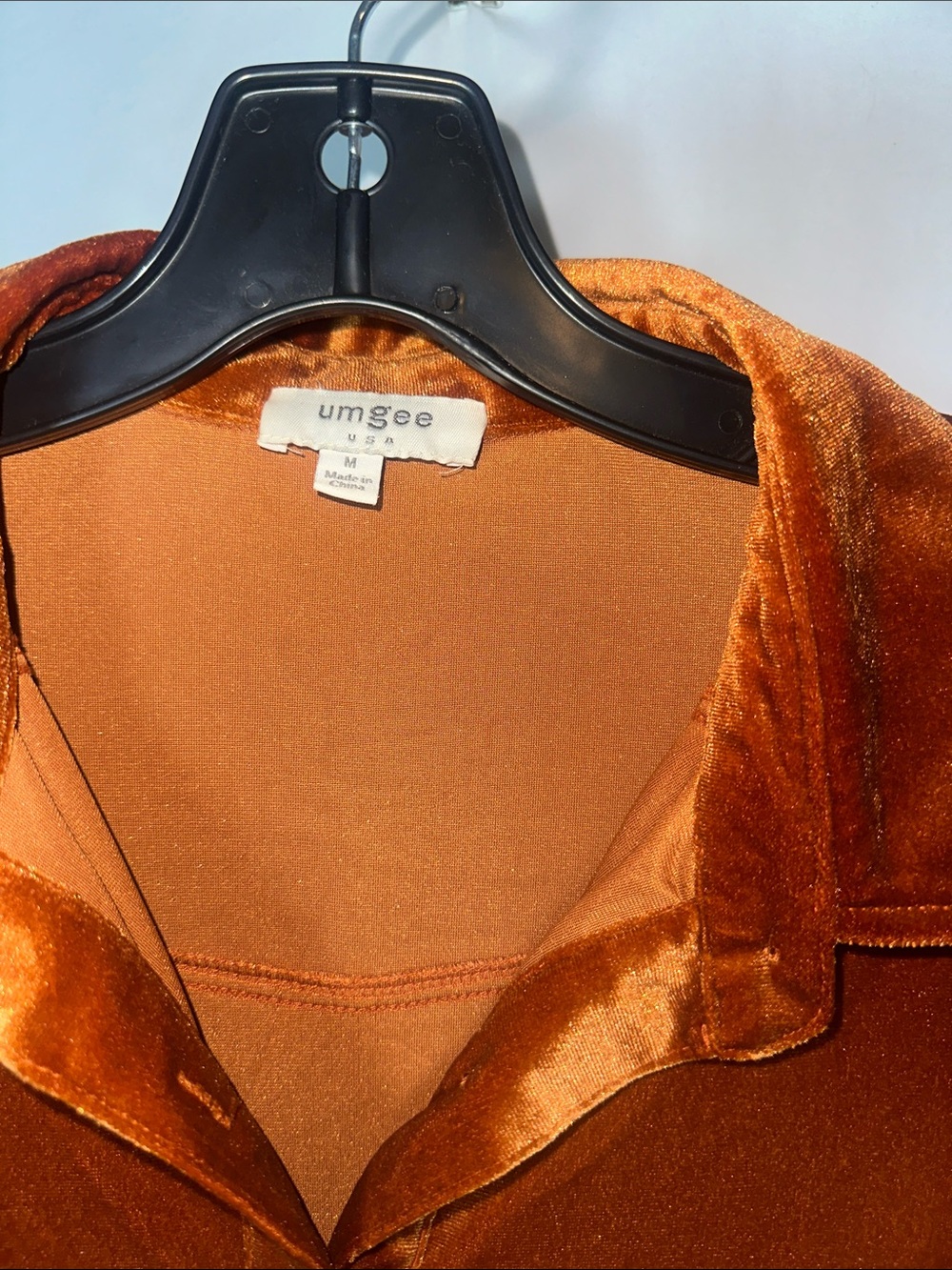 Umgee Rust Velvet Button-Front Tunic - Picture 2 of 6